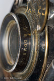 Close up of lens showing Bausch & Lomb logo
