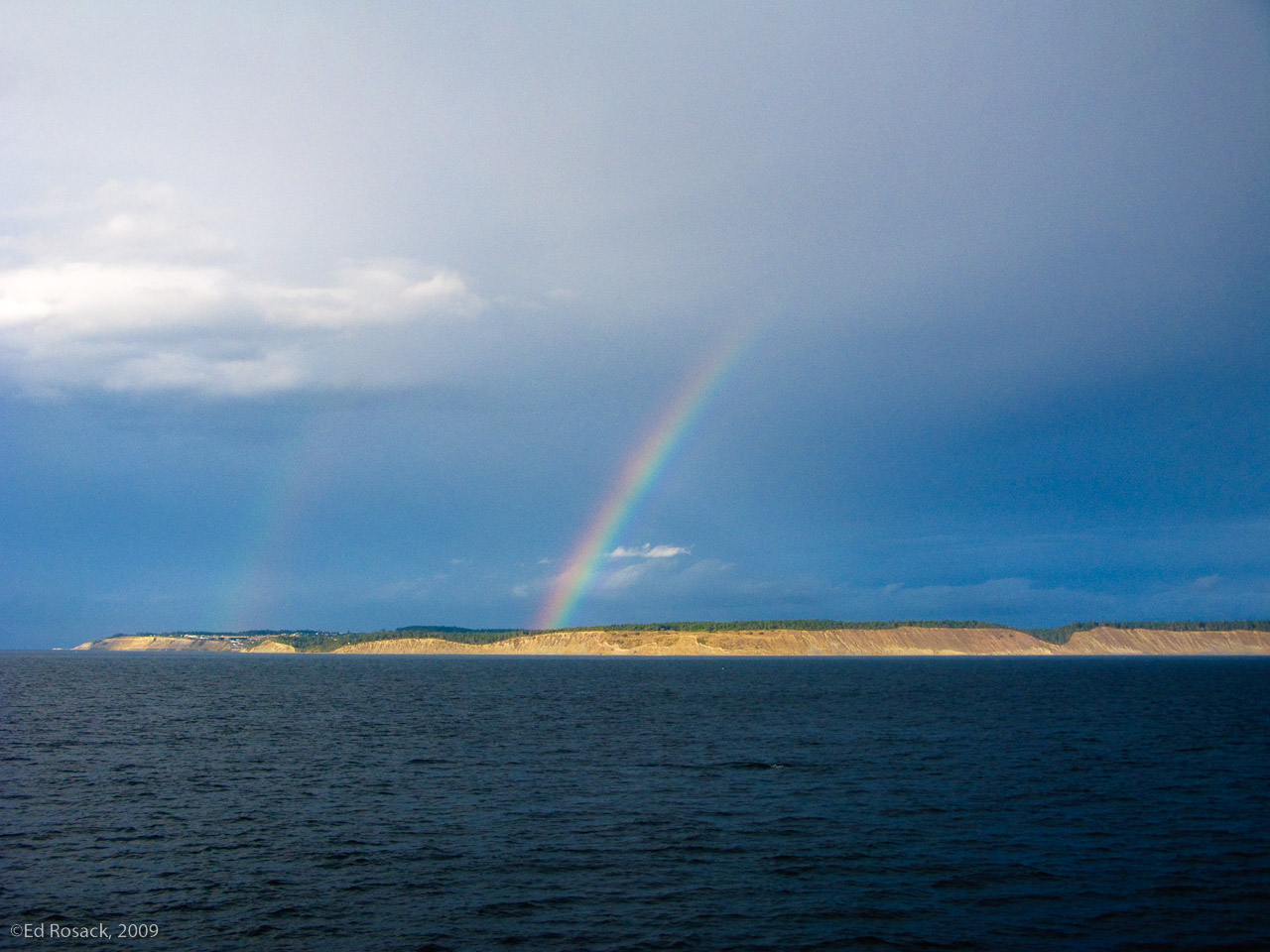 Double rainbow- We saw this double rainbow when leaving Seattle on our Alaska cruise.
