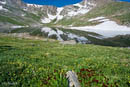Summit lake and wildflowers on Mount Evans - The clouds have cleared         (DSC_4927: 3872 x 2592 Pixels)  
